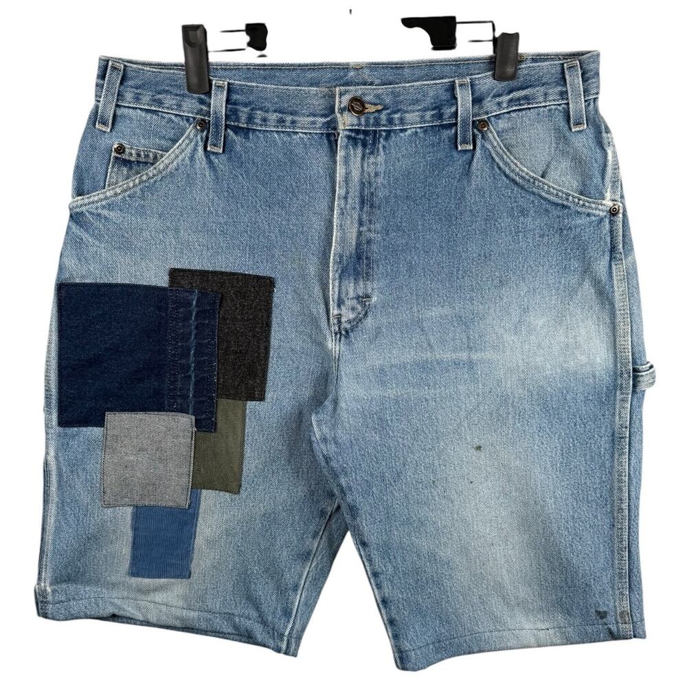 Vintage Dickies Patchwork Carpenter Denim Shorts … - image 1